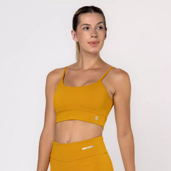 Fitness Top Polyamide Mustard